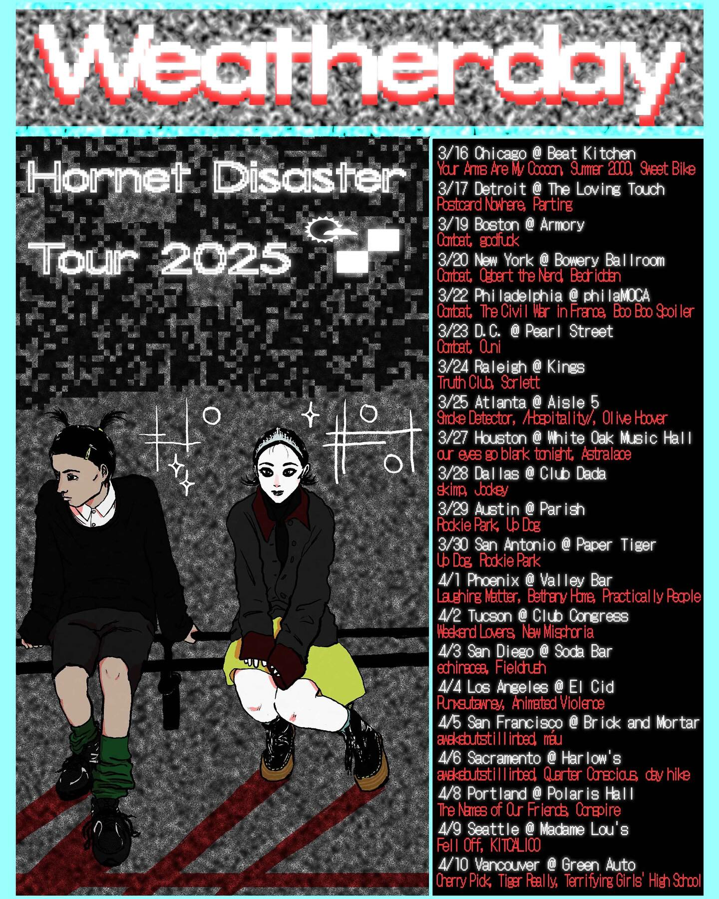 Weatherday Hornet Disaster Tour Poster 2025